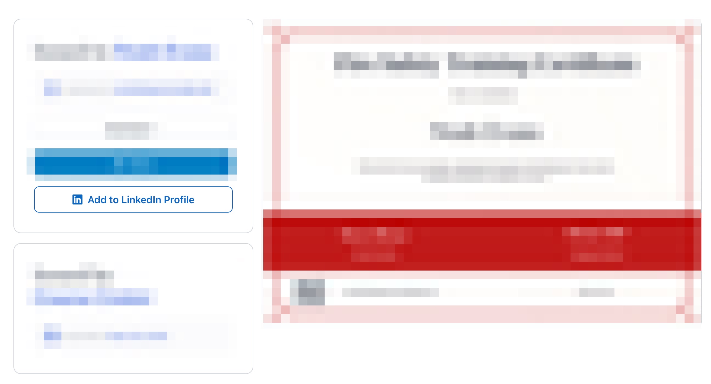 Add to LinkedIn Profile button on the certificate page