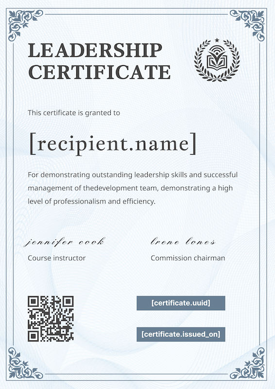 Executive Leadership Training Certificate Template - certificate template